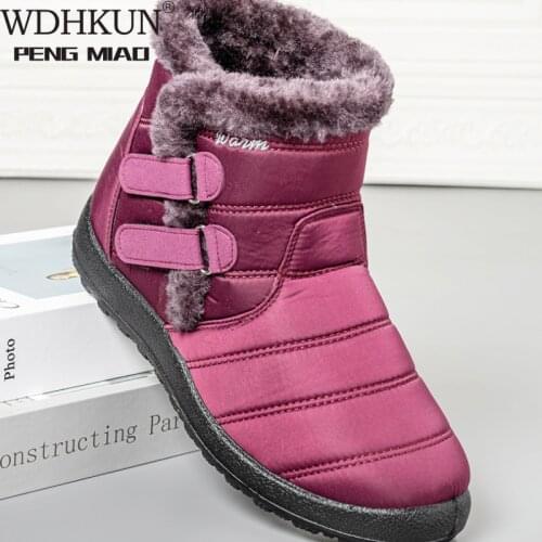 Classic Winter Womens Snow Boots Waterproof Denim Fur Brand Womens Boots Designer Waterproof Warm Plush Boots Mid-Calf Boots