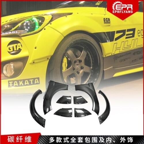 Suit For of Retrofit Front and Rear Wide Body Leaf Plate Enveloping Wheel Eyebrow with Special Egr Carbon Fiber Veloster