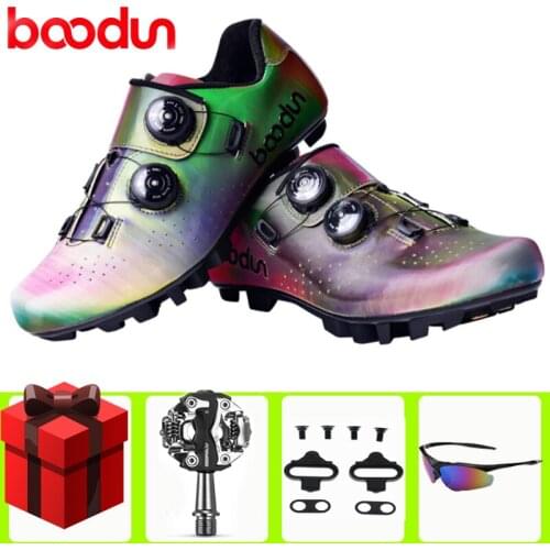 BOODUN New Cycling Shoes Sapatilha Ciclismo MTB Breathable Mountain Bike Racing Self-Locking Shoes Athletic Bicycle Shoes