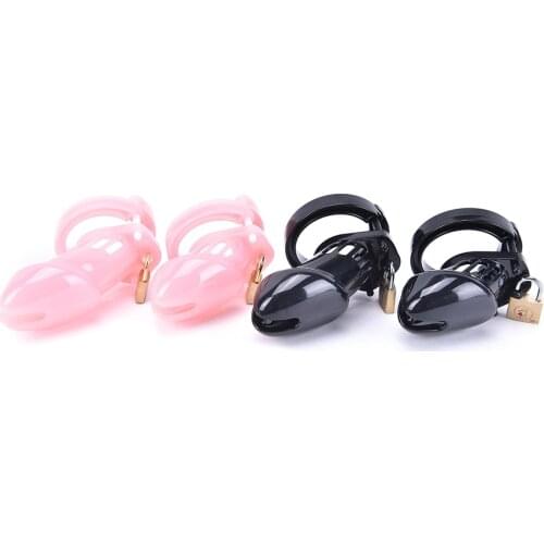 HOT! Black/Pink Male Chastity Device With 2 Sizes Penis Ring,Cock Cages,Virginity Lock,Standard Cage /Belt,Cock Ring Exotic Toys