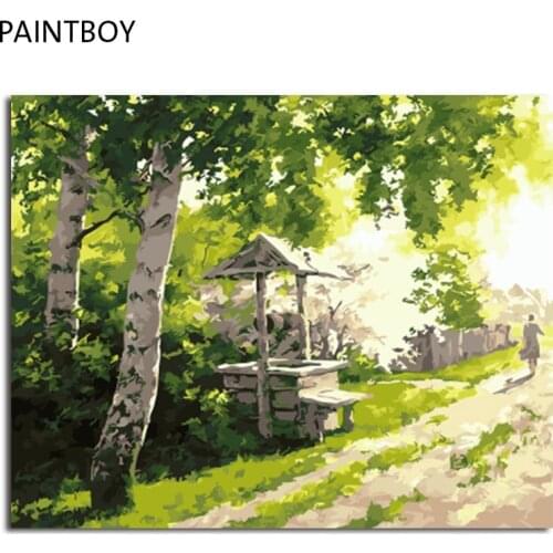 PAINTBOY Landscape Framed Pictures DIY Painting By Numbers DIY Digital Canvas Oil Painting Home Decor For Living Room