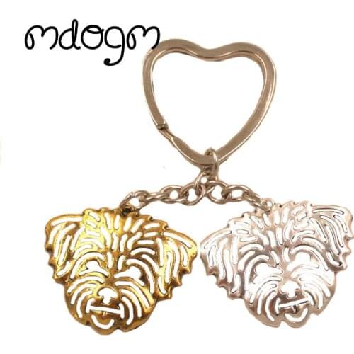 New Cute Lhasa Apso Dog Animal Purse Handbag Metal Pendant Keychain For Bag Car Women Men Key Ring Love Jewelry K157