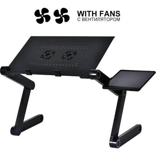 New Aluminum Alloy Adjustable Laptop Table Portable Folding Computer Desk Notebook Desktop Stand Computer Table For Sofa Bed