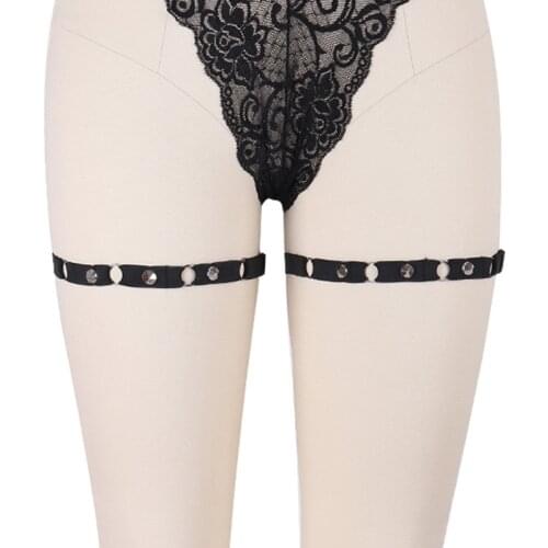 Girl Garter Belt Rivet Heart Harajuku Women Punk Leg Thigh Harness Garter Adjustable Women Sexy Rave Bondage Body Harness