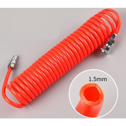 8x5mm PU spring air pipe air compressor gas line pneumatic high pressure telescopic hose spiral air pipe steam pipe with joint