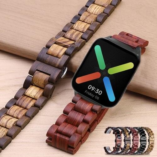 41/46mm Wooden Strap For Oppo Bracelet Watch Strap For Oppo Band 41mm 46mm Bracelet Strap