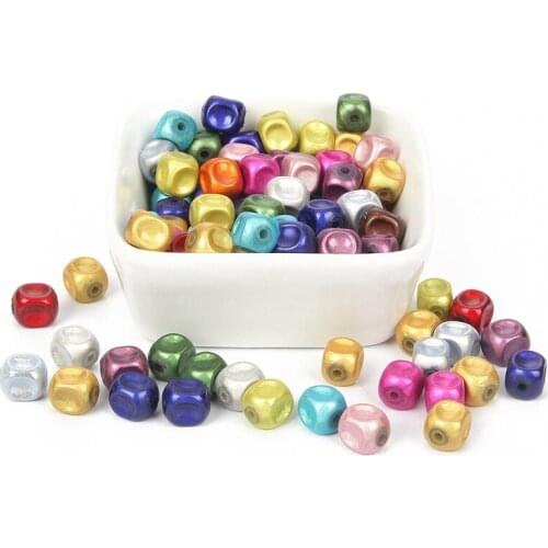 Mixed Square Dream Acrylic Beads Charm Loose Spacer Beads For Jewelry Making DIY Needlework Bracelet Accessories