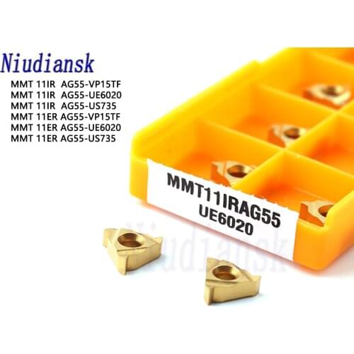 MMT 11IR/11ER AG55 VP15TF UE6020 US735 thread cutting tool carbide insert CNC lathe turning tools carbide MMT11ER turning tool