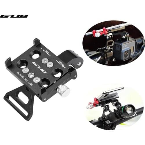 GUB Bicycle Aluminum Phone Holder Bike Handbar Smartphone Bracket For Sport Camera Adjustable Cycling Flashlight Phone Holder