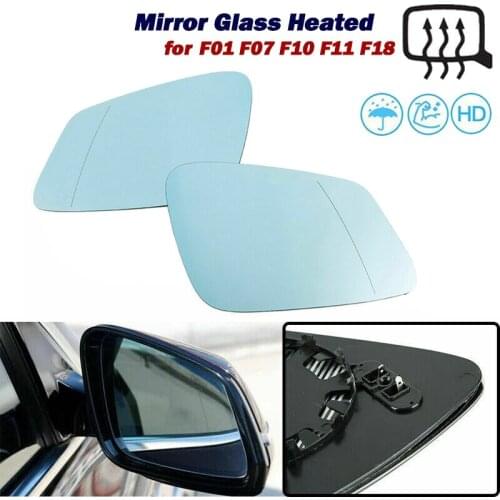 Wing Door Mirror Rearview Mirror Glass Heated Blue For-BMW 5 6 7 Series F07 F10 F11 F06 F12 F01 F02