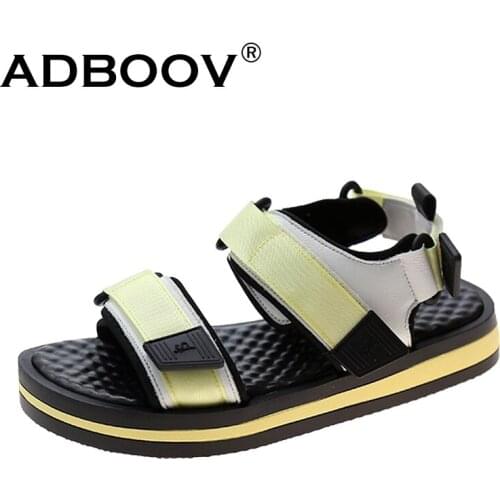 ADBOOV Plus Size 42 43 Chunky Sandals Women PU Leather Platform Wedge Sandals Ladies Buckle Strap Black Shoes