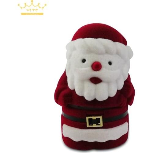 1 piece Creative Santa Claus ring box velvet storage box necklace box jewelry earrings jewelry box surprise gift packaging