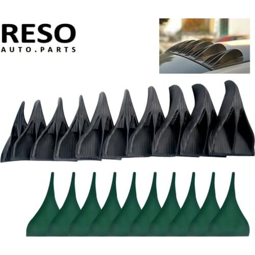 10 Pcs Car USV Roof Carbon Fiber Vortex Eagle Claw Tails Decoration Generators Roof Shark Fins Spoiler Wing Kit Universal