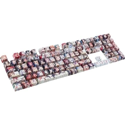 108pcs PBT Japanese Anime Theme OEM Profile Standard Sublimation Process Keycap N0PB