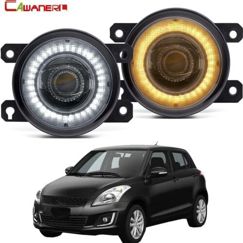 2 Pieces Car LED Angel Eye Fog Light Assembly Daytime Running Light DRL 30W 12V For Suzuki Swift MZ EZ Hatchback 2005-2015