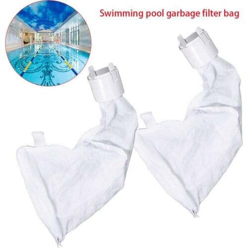 2pcs All Purpose Zipper Garbage Filter Bag Pool Accessories For Collecting Fallen Leaves Bugs Twigs Sand And Silt Cleaner