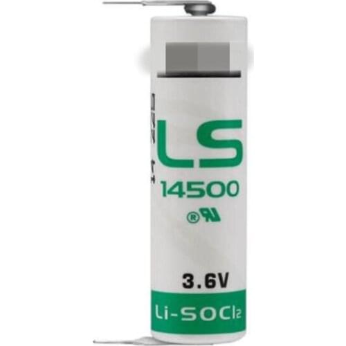 2PCS/lot New LS14500 AA ER14505M 3.6v 2600mah lithium battery, with solder pins equipment and instruments battery