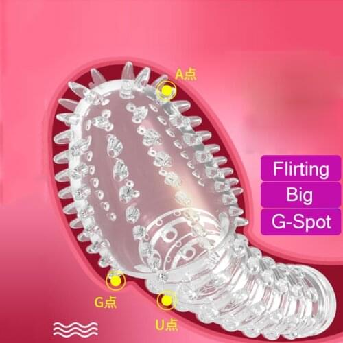 4 Types Crystal Reusable Penis Sleeve Condom Male Enlargement Time Delay Dildo Sleeve Clit Massager Sex Toys For Men
