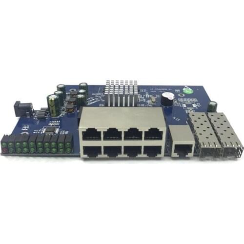 IP Management 8-port 10/100/1000Mbps PoE Ethernet Switch Module Managed Switch Module with 2 Gigabit SFP Slots gigabit switch