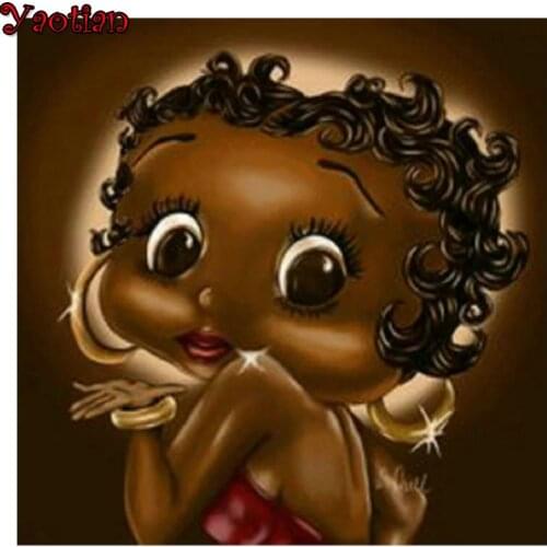 African girl new product Diamond painting cross stitch diamond embroidery diy full diamond mosaic stickers 5d Square round drill