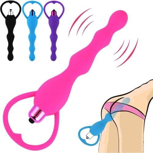 Adults Anal Beads Vibrator For Women Men Sex Game Toys Silicone Smooth Butt Plugs For Couple Gay Prostate Massages Sex Toys