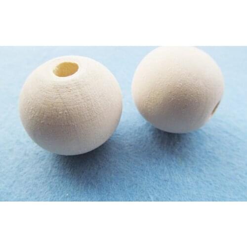 Free Shipping 100pcs Large 40.00mm Unfinished Round Ball Natural Wood Spacer Beads Pendant Charm Finding,DIY Accessory