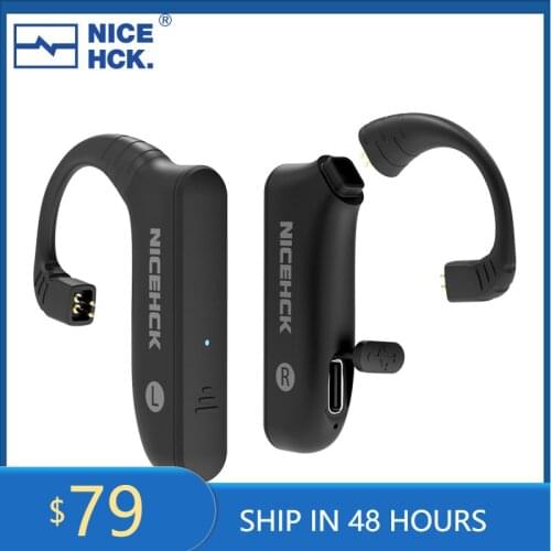 NiceHCK HB2 Bluetooth Receiver 5.2 Wireless HIFI QCC3040 Earphone Module Business Sport Earhook with Mic MMCX/ 2Pin For DB3 MK3