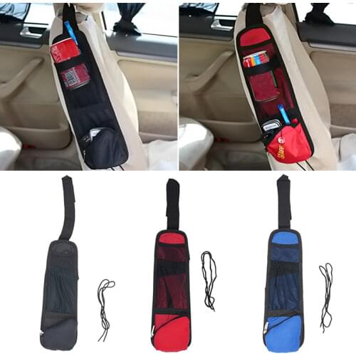 Car Seat Side Storage Bag Auto Travel Storage Bag Multi-Pocket Holder Pouch Storage Zipper Net Organizer For Car Accessories