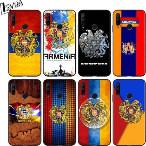 Armenia Armenians Flag for Huawei Honor 30 20 10 9S 9A 9C 9X 8X MAX 10 9 Lite 8A 7C 7A Pro Silicone Black Phone Case