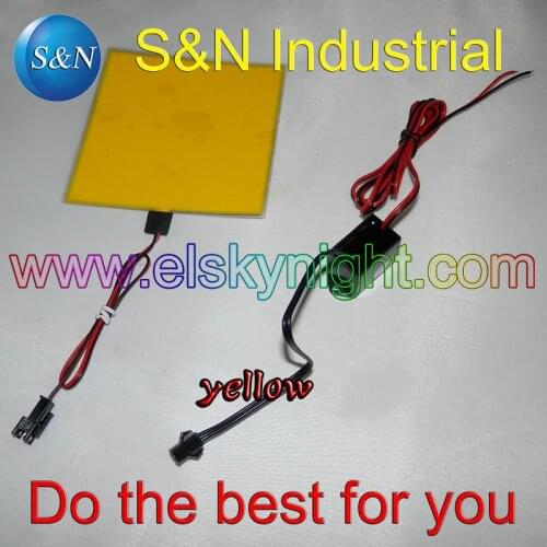 DC12V Lemon 10X10CM el sheet el panel for car,house,party,dispaly,holiday,festival and model decoration free shipping