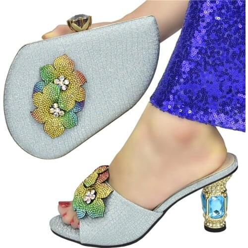 Doershow Shoes and Bag Set for Women Summer African Style italian Shoes and Bag Set for party Custom products! SAS1-5