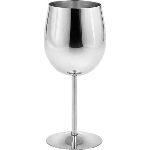 Stainless Steel Glass Elegant Satin Finish Unbreakable Red Wine Glass