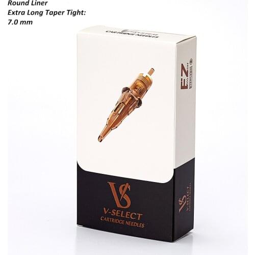 EZ V System Tattoo Cartridge Needle #14 (0.40 MM) Round Liner Extra Long Taper Tight 7.0 mmfor Rotary Tattoo Machine 20PCS/Box