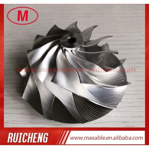 GT15-25 53.11/70.98mm 11+0 blades Point Milling, Snake Curve,Twisted Blade design, Performance turbo billet compressor wheel