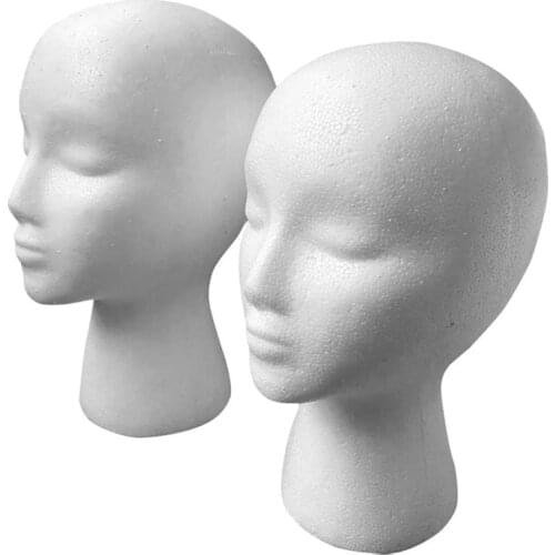 Foam Mannequin Head Female Male Dummy Head Model Hat Wig Glasses Props Display Bubble Mannequin Head