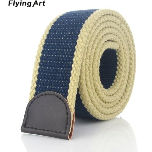 Hot Tactical Canvas Belt Body Men Women Thicken 4MM Military Width 3.8CM Designers High Quality 110-140-160cm No Buckle