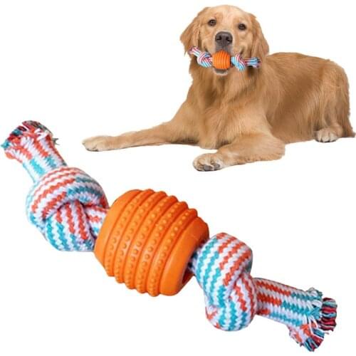 Dog Toy Pet Toy Pet Supplies Powder Blue Cotton Rope Knot Toys Combination Bite Molar Interaction Puppy Teething Toys