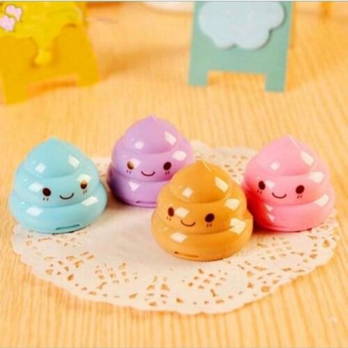 Kawaii Shit Pencil Sharpener shape Cutter Knife Double Orifice Double Pole Piece Promotional Originality Gift Stationery