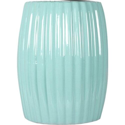 Jingdezhen Ceramic stool American-style Glazed Drum Pumpkin Bath Living Room red and green Porcelain ceramic stool