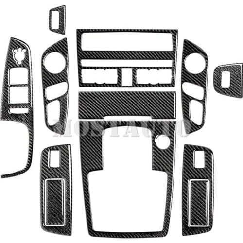 For Audi Q7 Carbon Fiber Interior Accessories Whole Kit Cover Trim 2008-2015 12pcs Car Accessories Interior Car Decor Car Trim