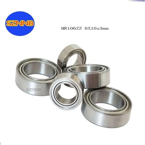 Miniature Deep Groove Ball Bearing MR106ZZ 676ZZ 6x10X3mm High Precision silent Bearing steel ABEC-5 small bearing 10/5PCS/lote