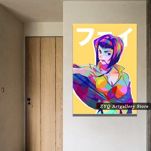 Modular Prints Cowboy Bebop Poster Anime Faye Figure Wall Painting Canvas Picture Art Modern For Home Decor