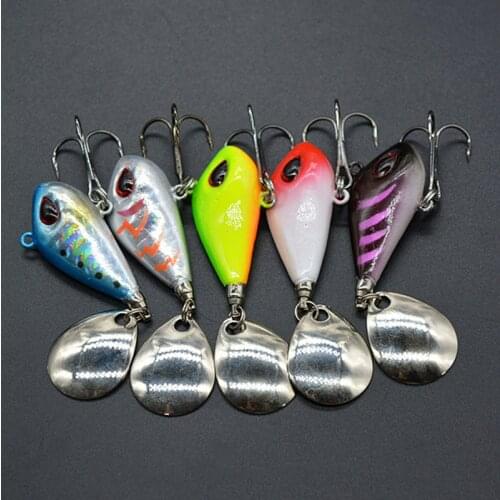 2021 New Metal Mini VIB with Spoon Fishing Lure 6g10g17g25g 2cm Pin Crankbait Vibration Spinner Sinking Bait Fishing Tackle