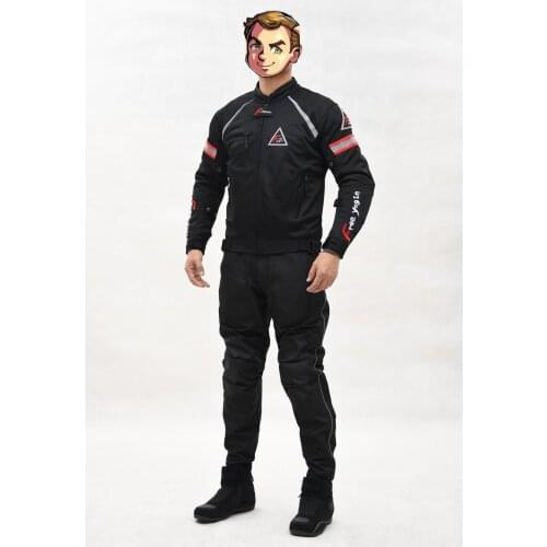 Spring and summer motorcycle riding clothing mens motorcycle thin breathable racing clothing knight clothing anti-fall clothing