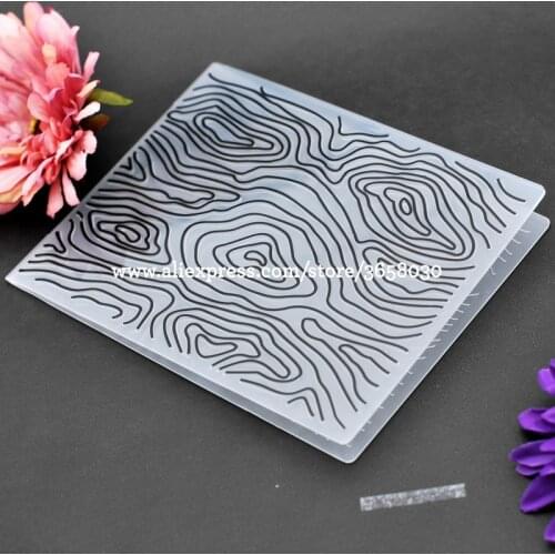 Wood Grain Plastic Embossing Folder For Scrapbook DIY Album Card Tool Plastic Template 12.1x15.3cm 8071029