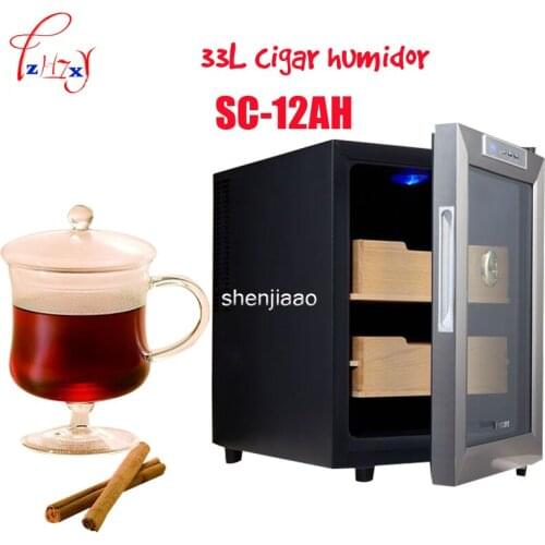 SC-12AH Cigar Humidification Wardrobe Box Of Thermostatic Storage & Humidity Constant Electric 33L Moisturizer Cigar Humidor