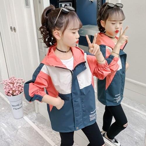 Loose Jacket Spring Autumn Coat Outerwear Top Children Clothes School Kids Costume Teenage Girl Clothing High Quality
