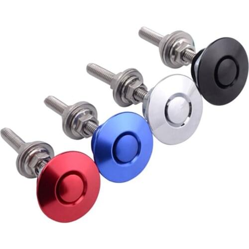 Universal 32mm/1.25" Kit Engine Bonnets Lock Aluminum Car Quick Latch Push Button Billet Hood Pins Lock Clip