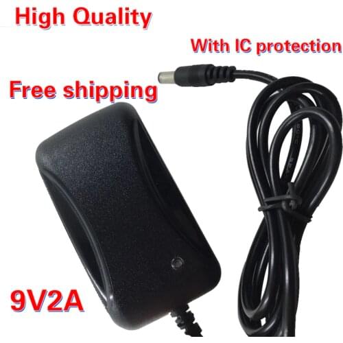 1PCS 9V2A AC 100V-240V Converter Adapter DC 9V2A DC9v2000ma Power adapter dc9V 2Apower supply Free shipping