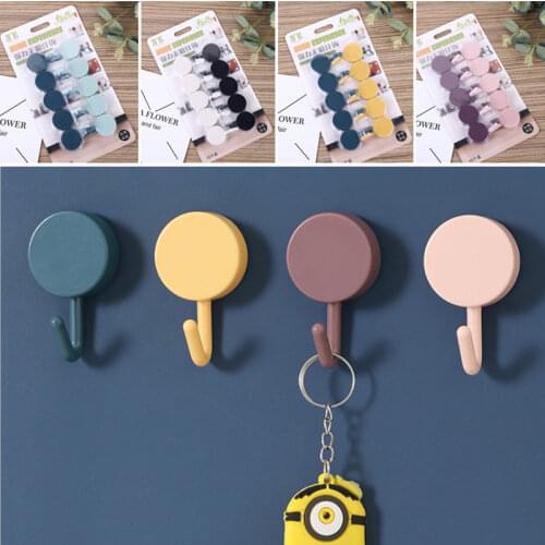 10Pcs Towel Wall Hook Self Adhesive Door No Trace Wall Hangers Hooks Hat Racks Keys Hanger Wall Organizer Home Decor key Holder